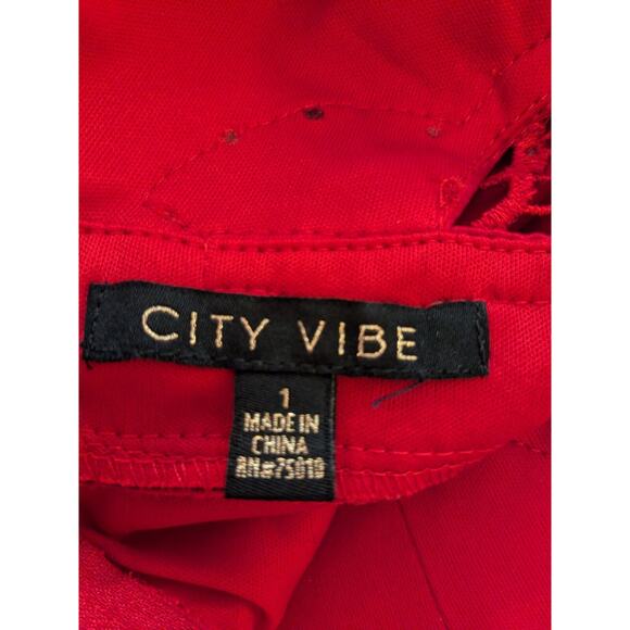 CITY Vibe Womens Red Sleeveless Hi-Lo Party Dress 1 - Picture 9 of 13